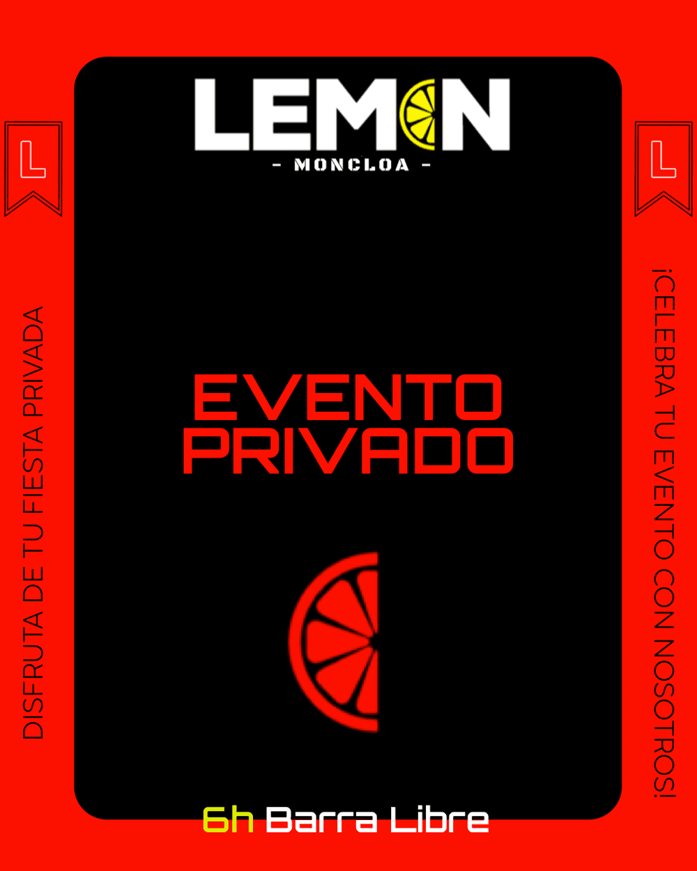 Reserva Tu Evento Privado - 6h de Barra Libre poster