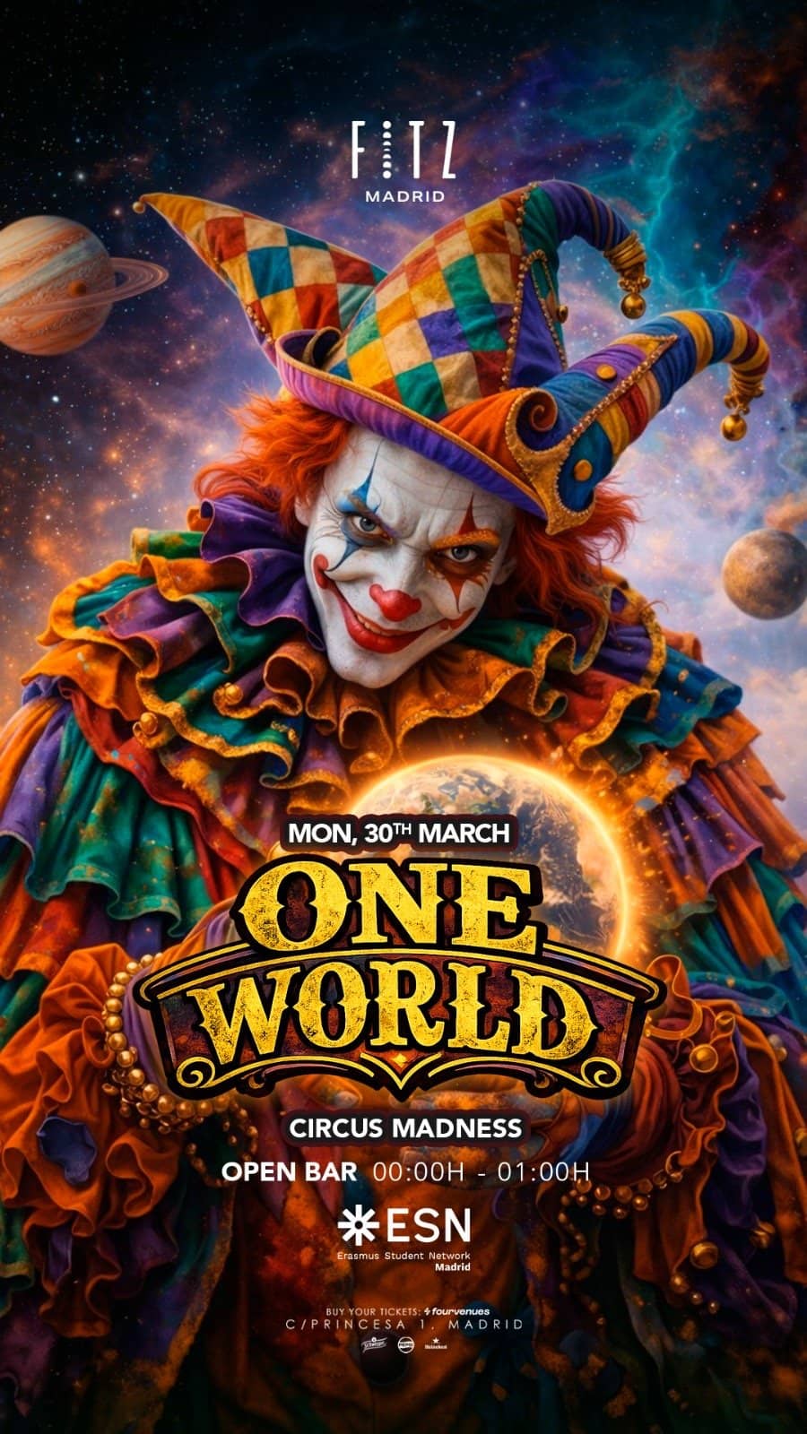 Fitz x One World by Esn - Circus Madness poster