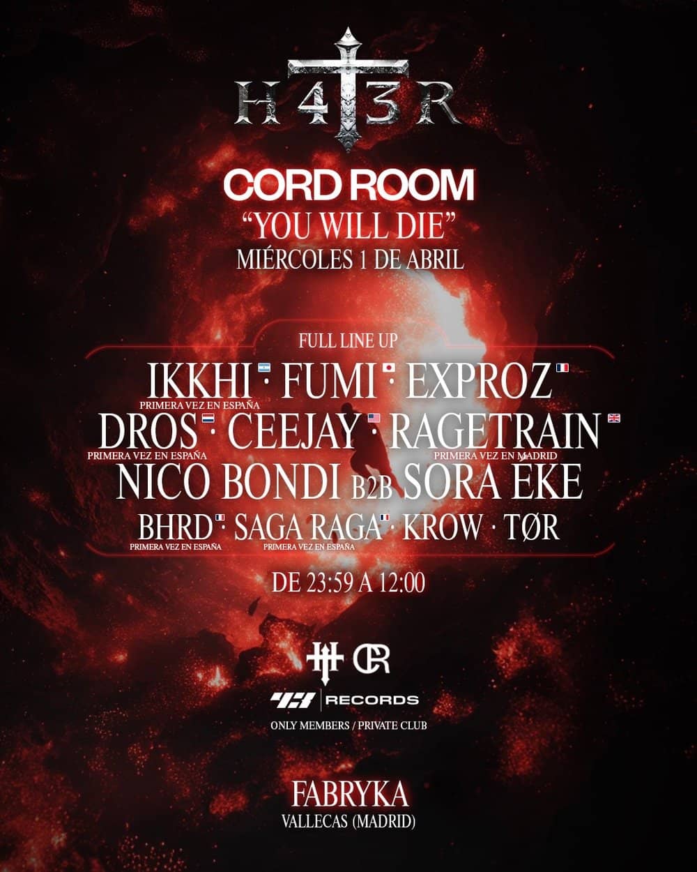 𝐇𝟒𝐓𝟑𝐑 𝟎𝟒𝟐 𝐱 𝐂𝐎𝐑𝐃 𝐑𝐎𝐎𝐌 “𝚈𝙾𝚄 𝚆𝙸𝙻𝙻 𝙳𝙸𝙴“ poster