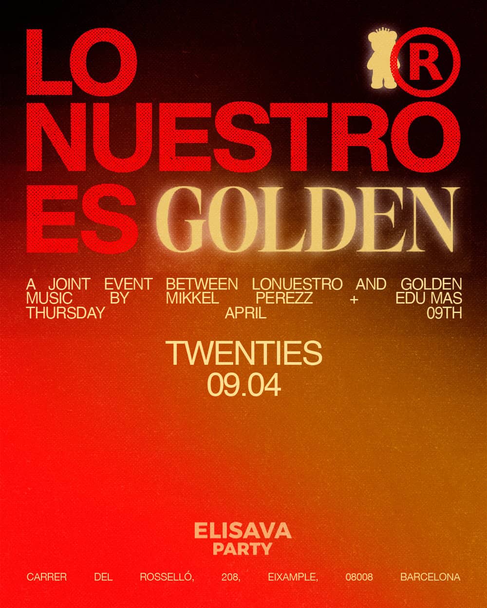 Lo Nuestro x Golden Events poster