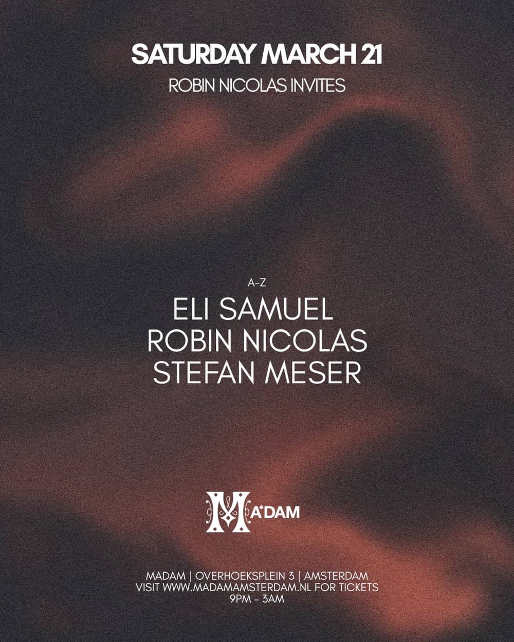 Madam by Night invites poster