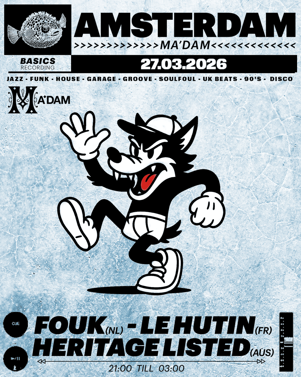 Madam by Night invites poster