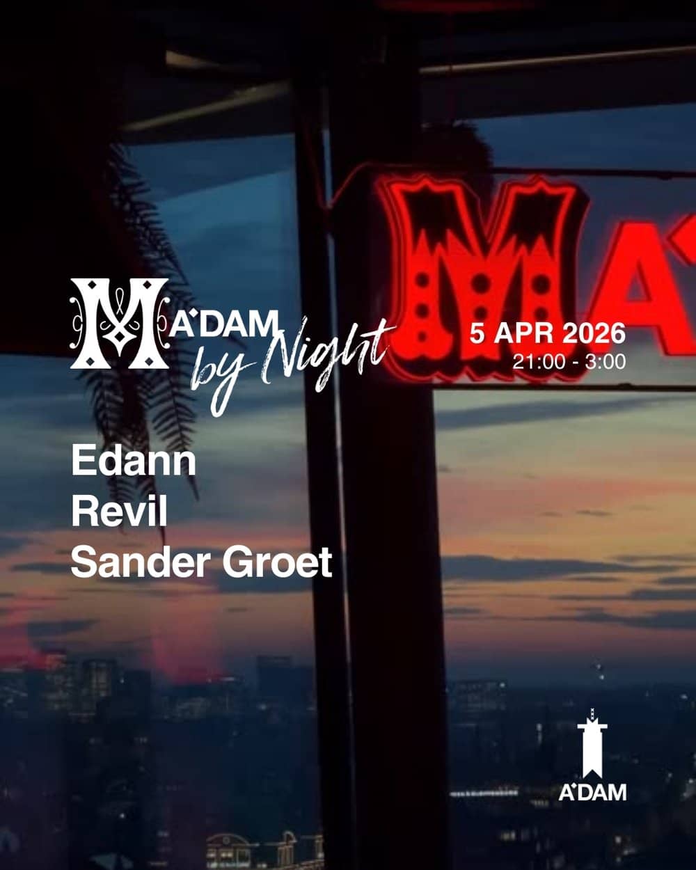Madam by Night invites poster