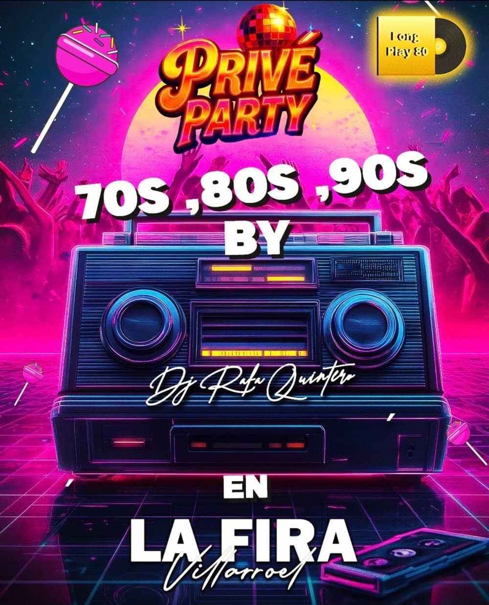 Prive party Tardeo 70s 80s 90s poster