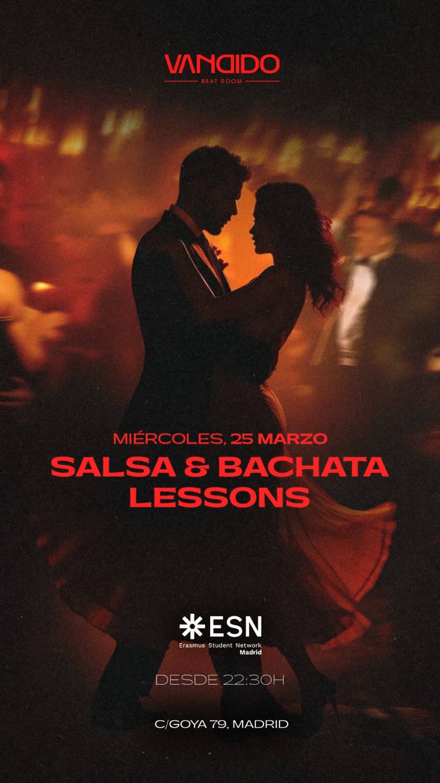 Salsa Y Bachata Vandido By Esn poster