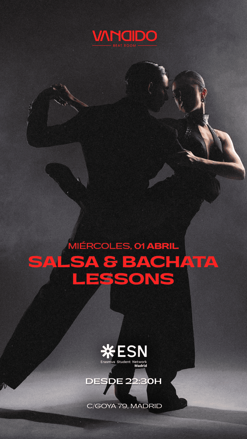 Salsa Y Bachata Vandido By Esn poster